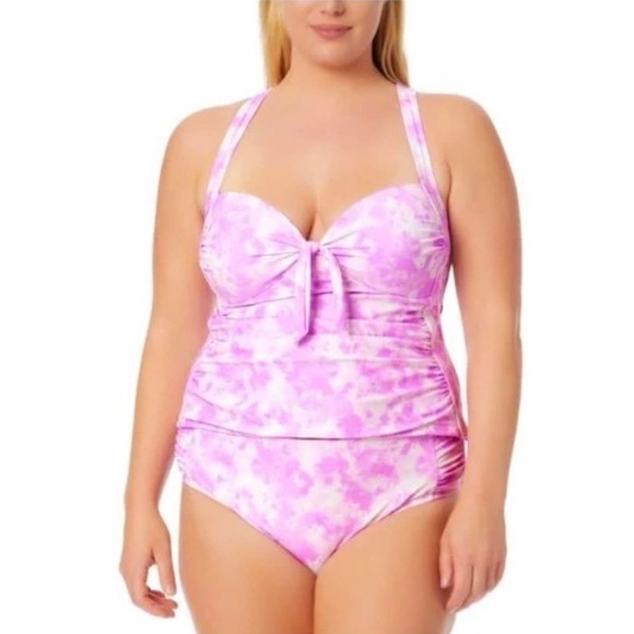 California Waves SUNKISSED SUNRISE
LAVENDER Tie-Dye Tankini Top US(16/18) New - Picture 1 of 11